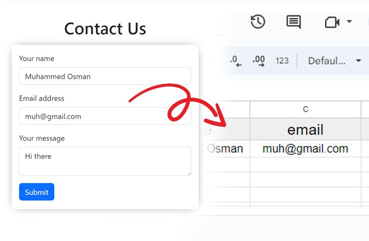 برمجة فورم وربطه مع Google Sheet API