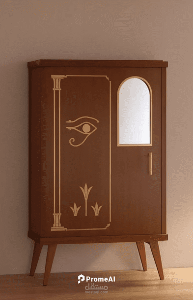 تصميم قطع أثاث مختلفة ومميزة  مستلهمة من قطع أثاث من المتحف المصري القديم ومستلهمة من رموز مصرية