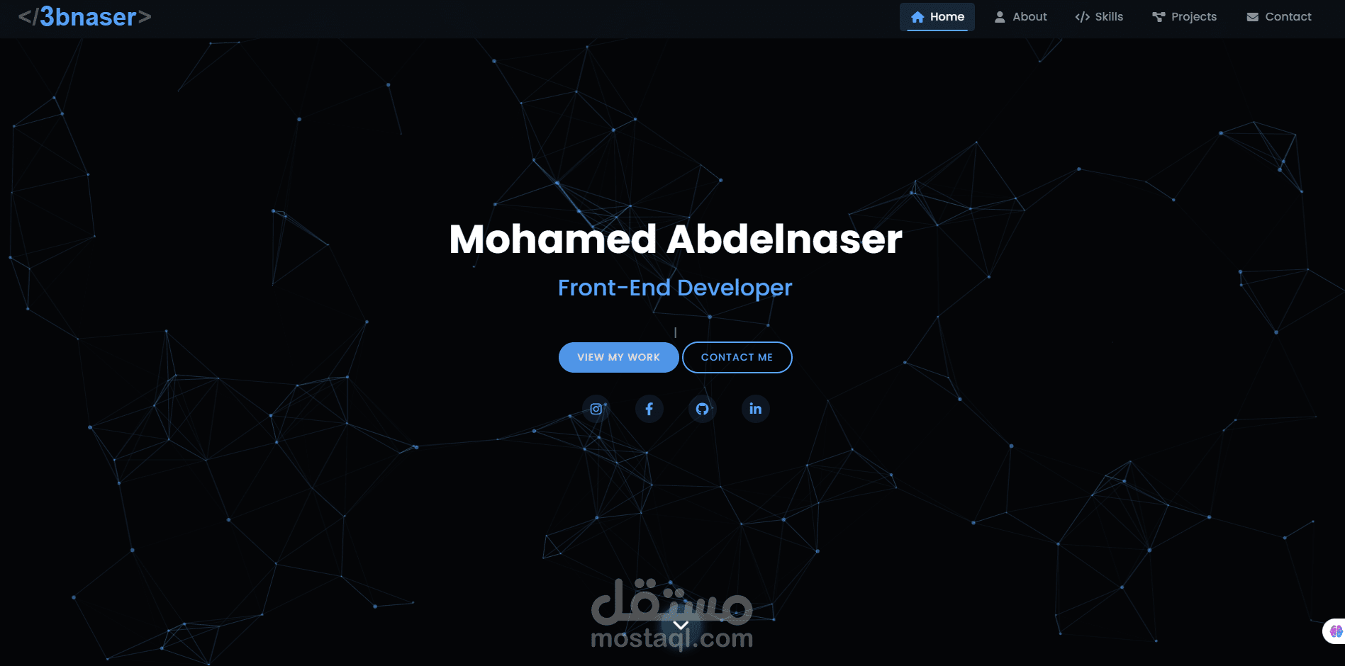تصميم وتطوير موقعي الشخصي لعرض المهارات والمشاريع