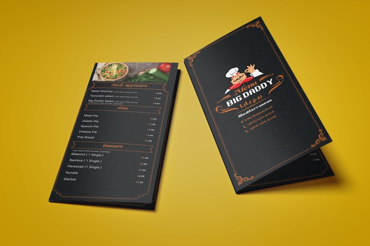 menu design Big badwy