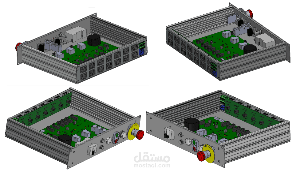 تصميم صندوق تغذية كهربائي على لوحة PCB لبنك اختبار صناعي