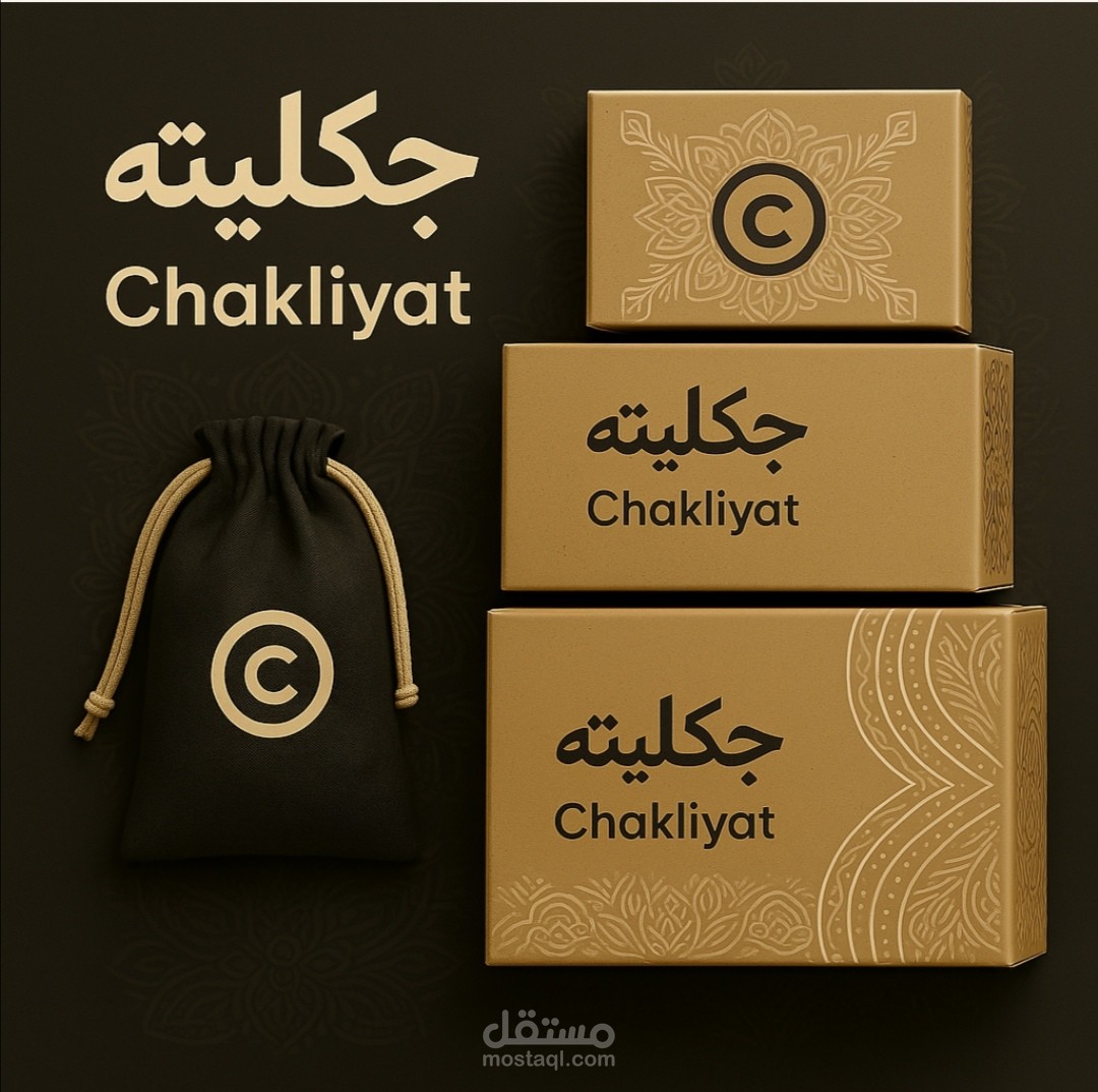 تجسد الهوية البصرية لعلامة chakliyat روحًا تراثية أصيلة بلمسة معاصرة راقية.