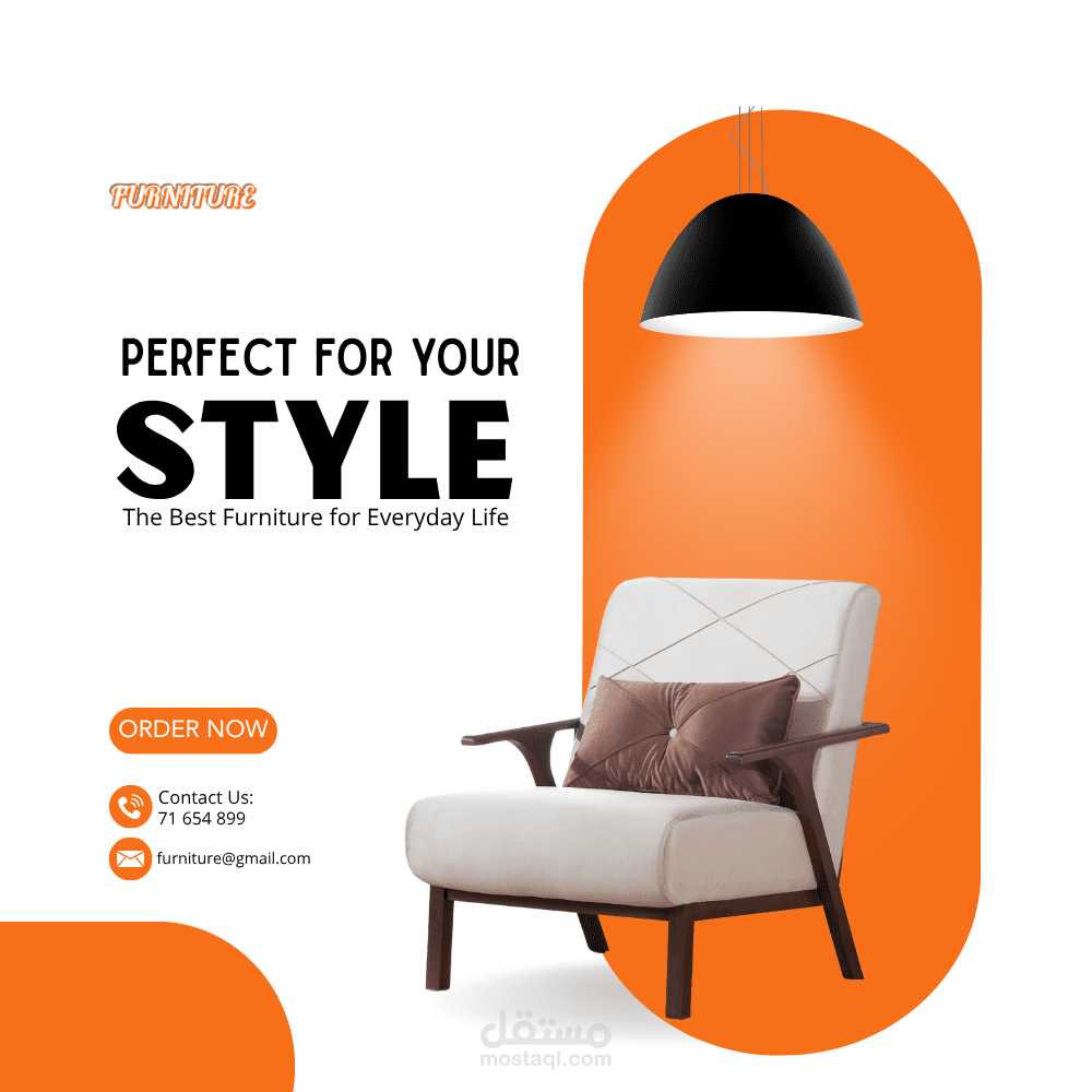 Social media post for a furniture page