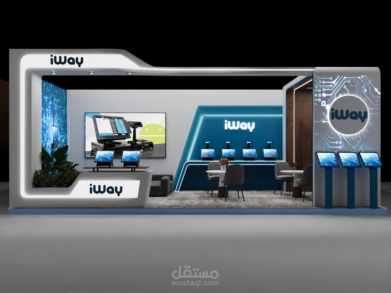 تصميم بوث شركة i-Way لمعرض بالقاهرة