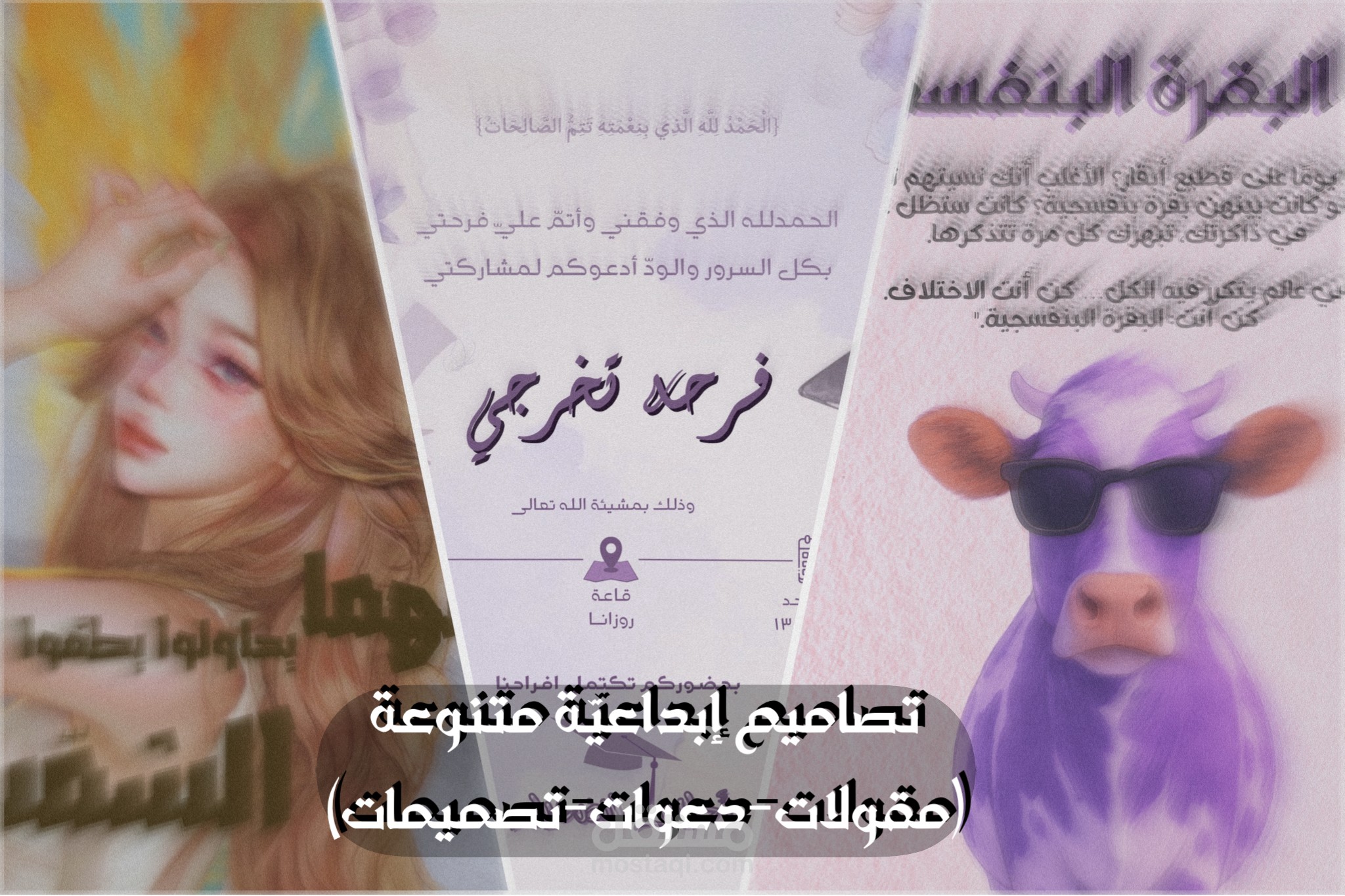 تصاميم إبداعيّة متنوعة بإسلوب فنّي ومشاعريّ