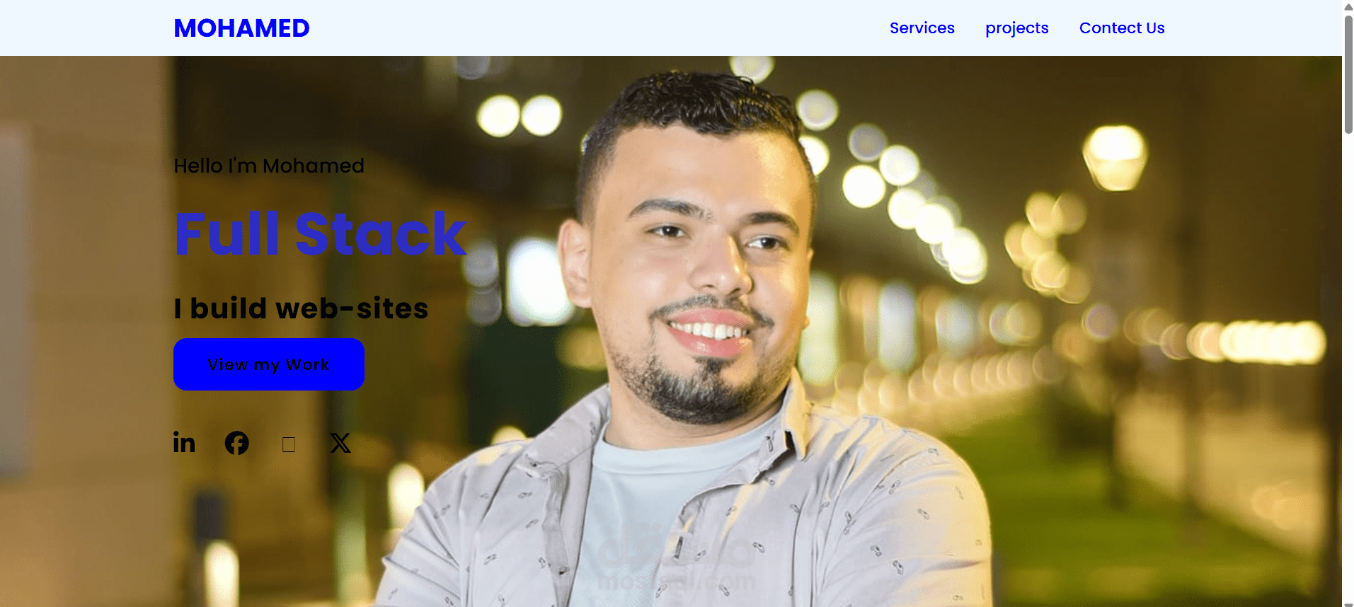 موقع تعريفي شخصي (Personal Portfolio Website)
