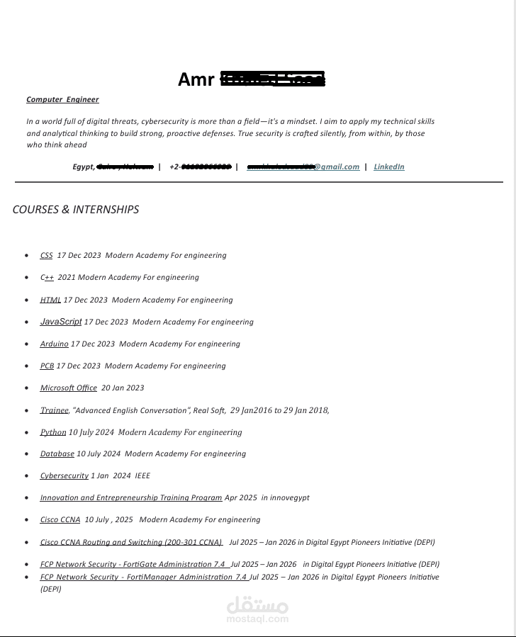 CV / Resume Design