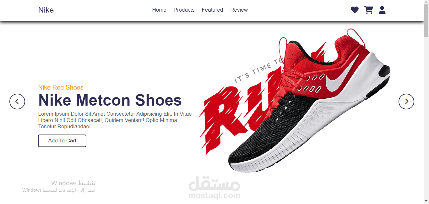 Website for selling shoes