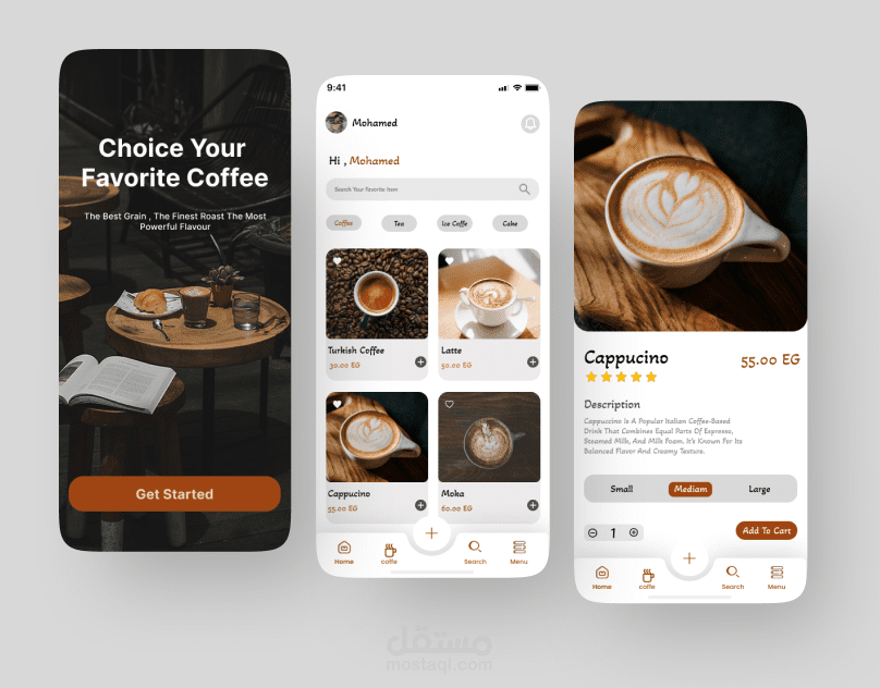 Coffee Ordering App – UI/UX Design