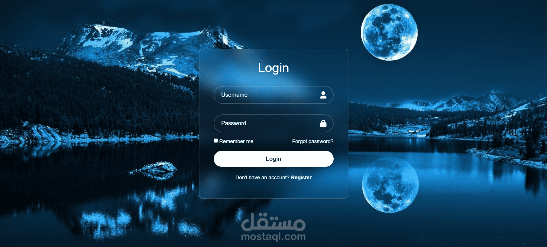 login and register Pages
