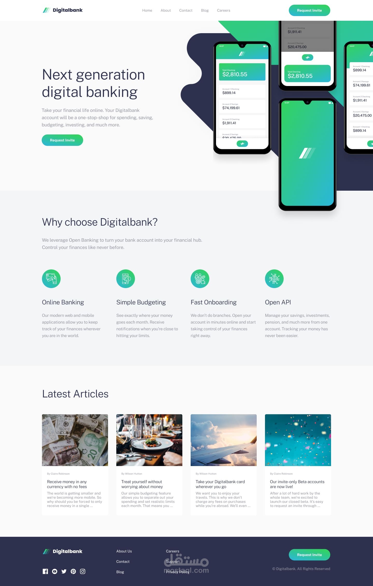 Digital Bank Landing Page