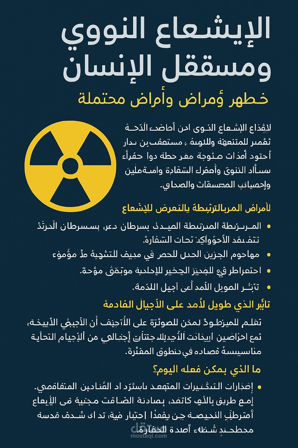 الإشعاع النووي ومستقبل الإنسان