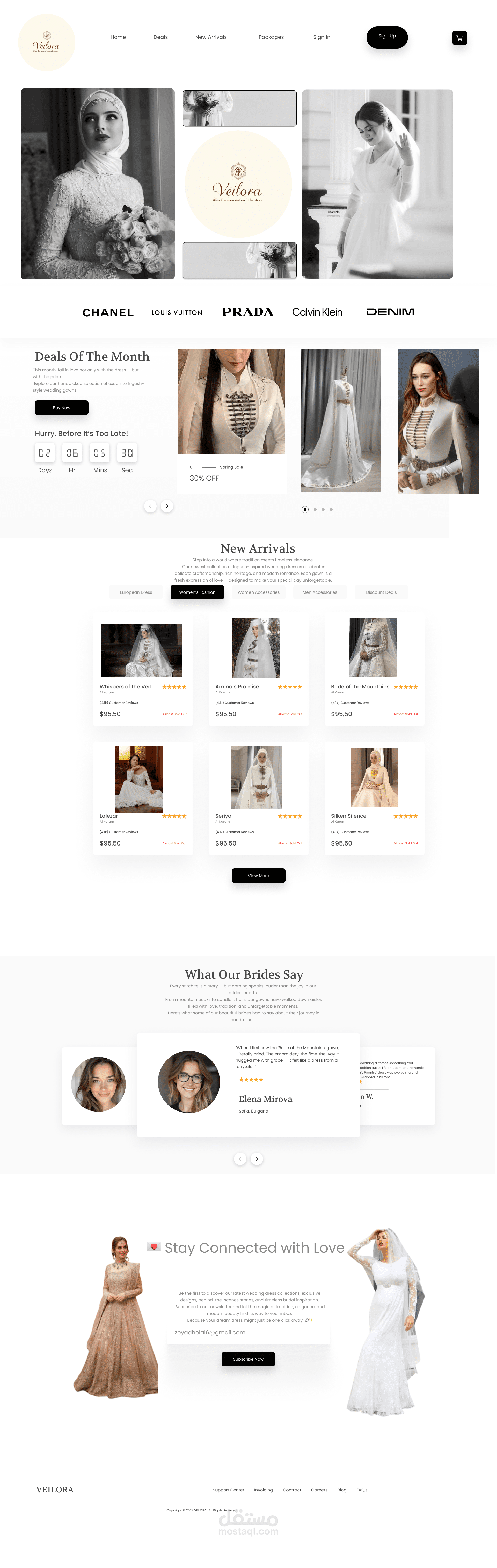 VEILORA – Elegant Wedding Dress Brand Website