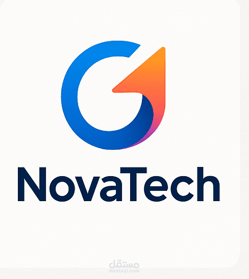 شعار ديناميكي أنيق لعلامة novatech