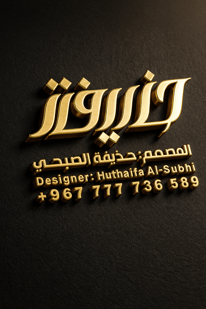 تصميم شعار أحترافي للمصمم حذيفة