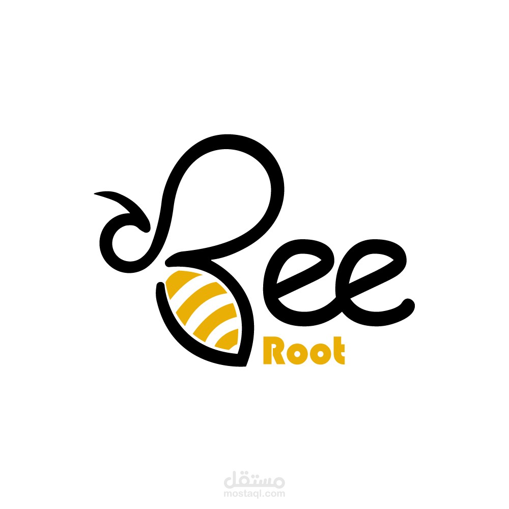 Bee Root" Logo For Honey Shop"
