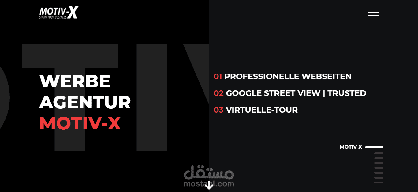 موقع الكتروني مع لوحة و برنامج محاسبة Motiv-X