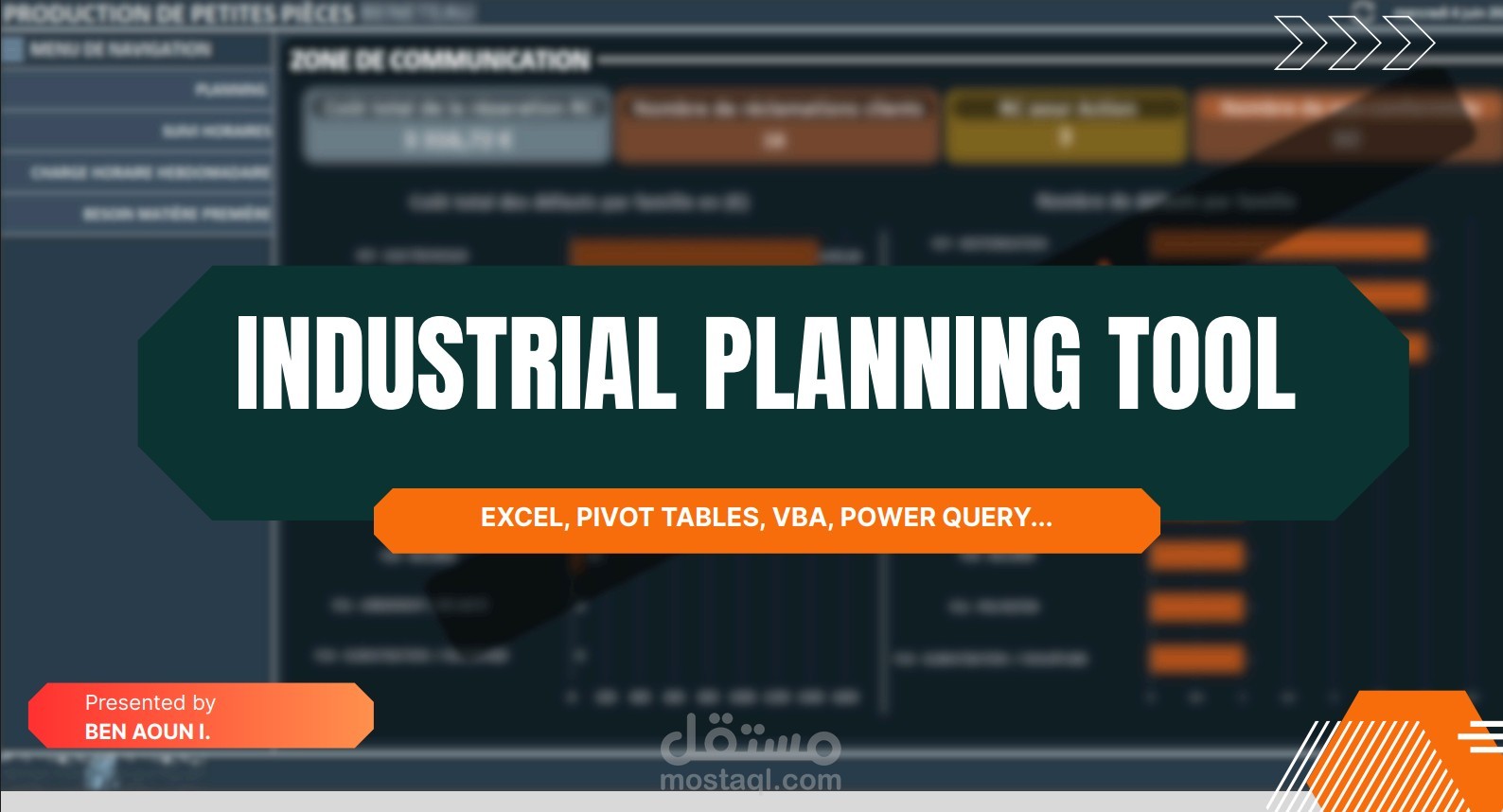أداة تخطيط الإنتاج الصناعي (EXCEL)
