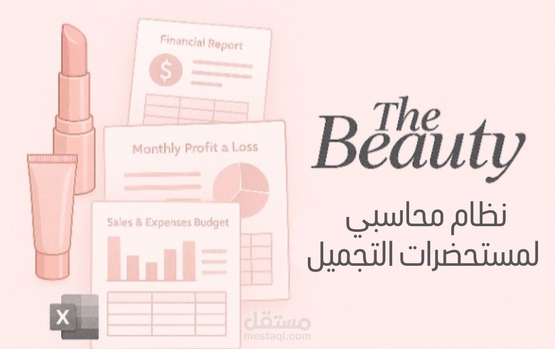 إعداد وتحليل تقارير الأرباح الشهرية لمتجر إلكتروني (مجال التجميل)