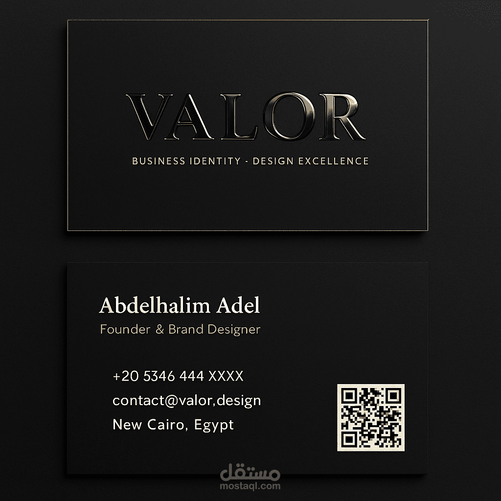 Business card for my won brand valor