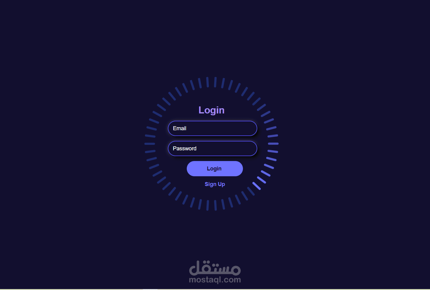 Login page