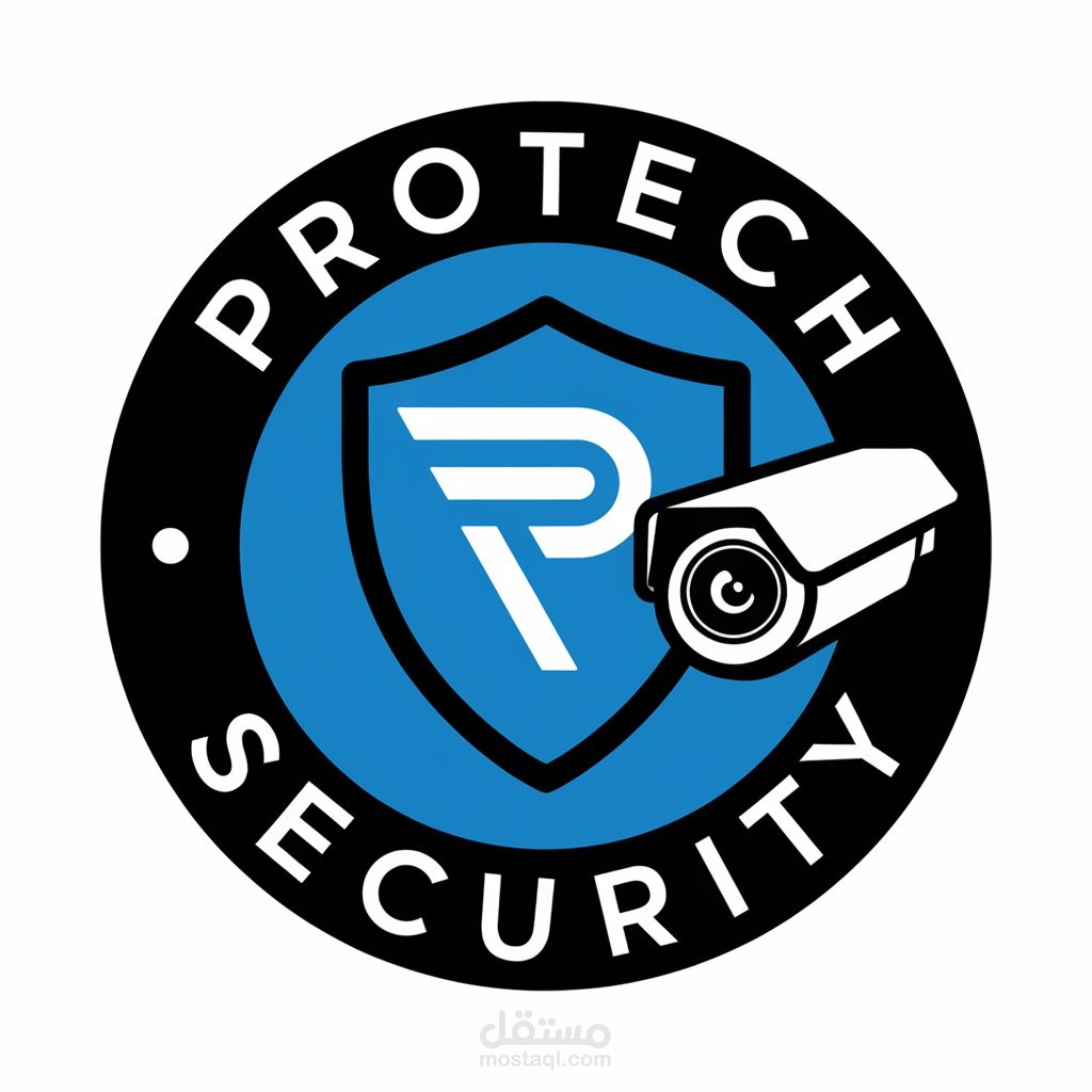تصميم شعار احترافي لشركة أنظمة أمان ومراقبة "Protech Security"