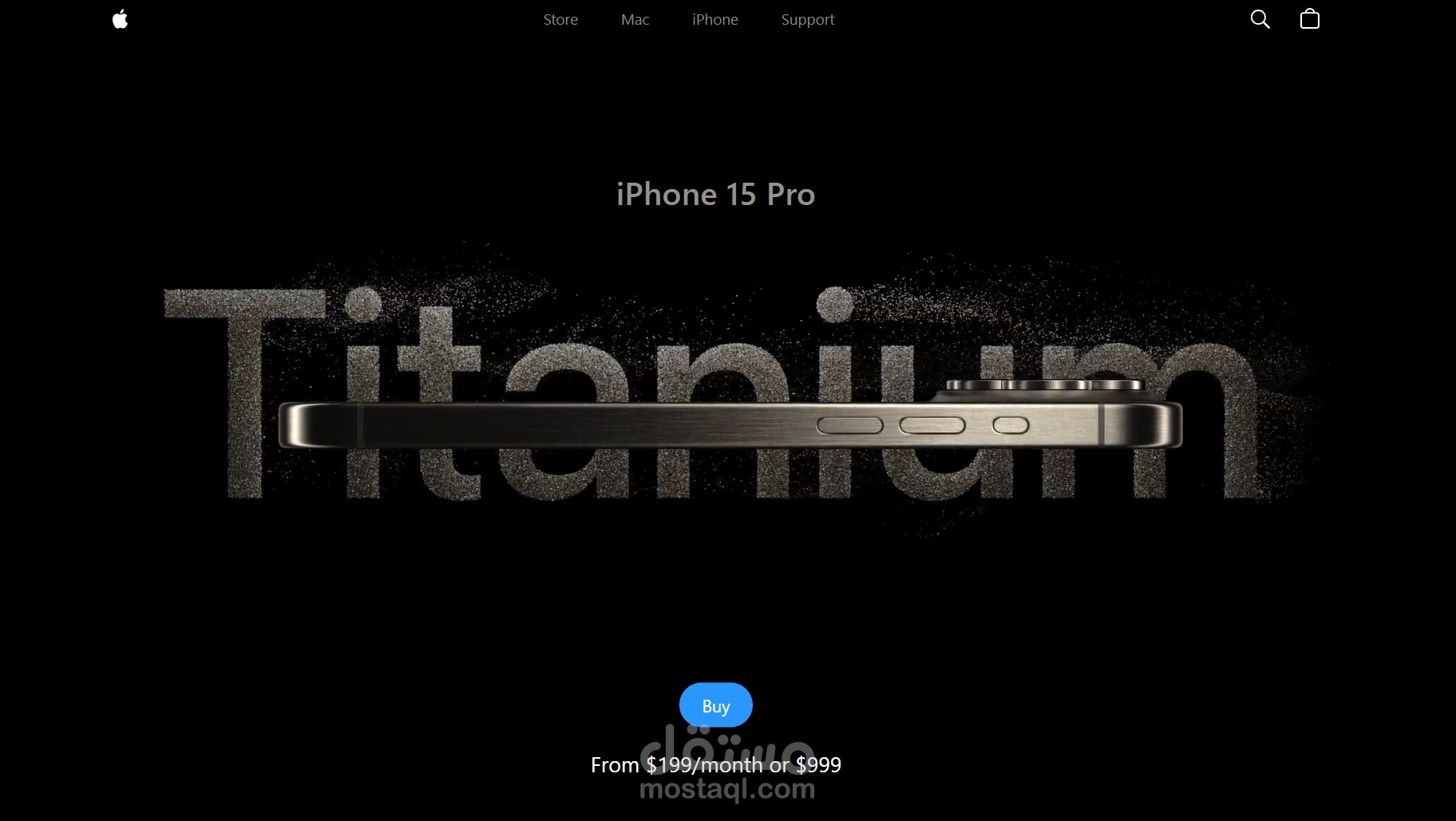 محاكاة احترافية لصفحة منتج Apple مع تفاعل ثلاثي الأبعاد (3D)