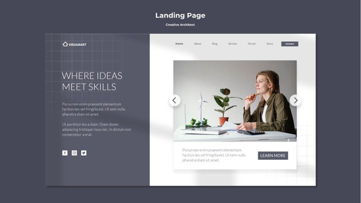 Landing page