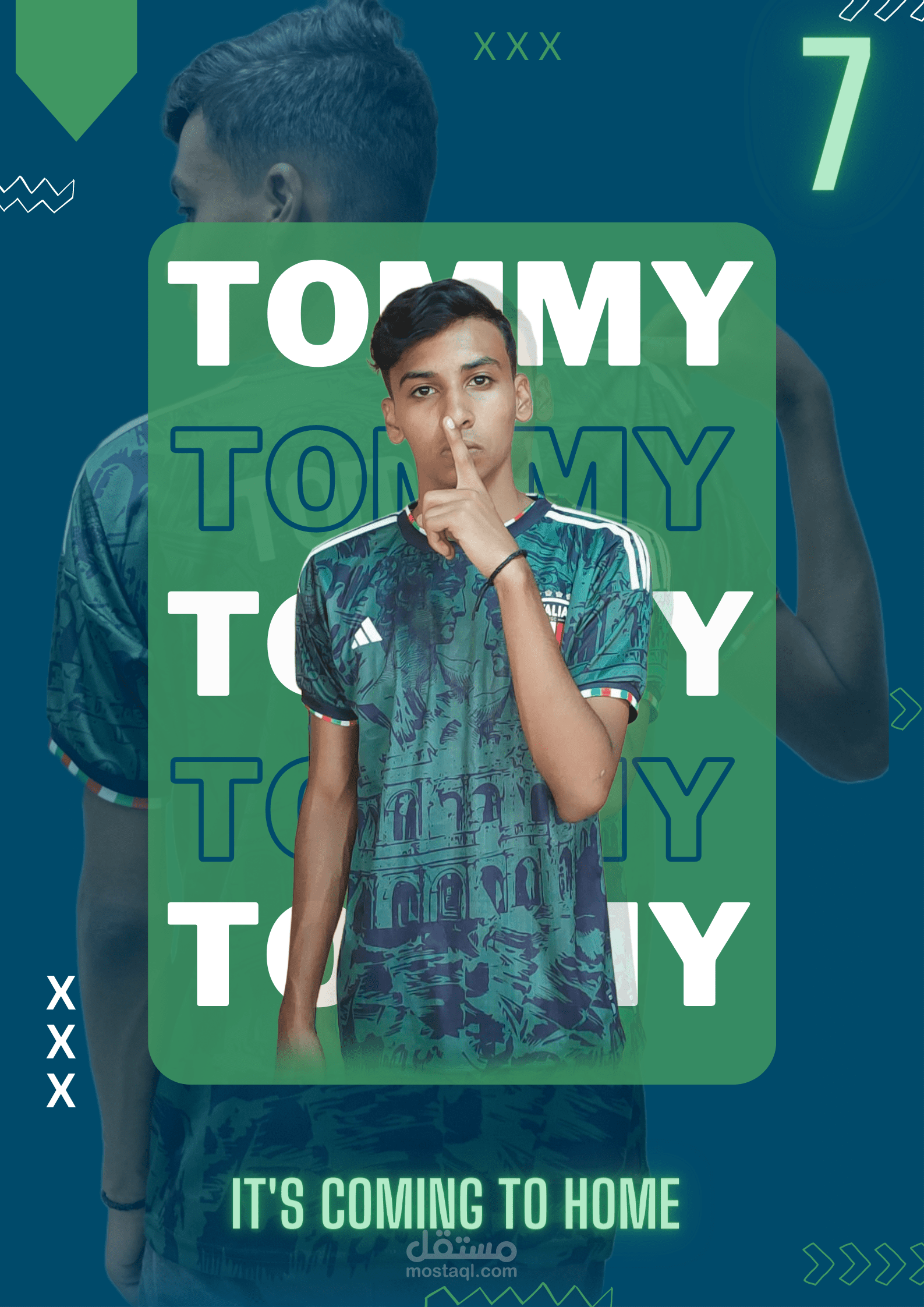 تصميم جرافيك : لاعب كره طائره