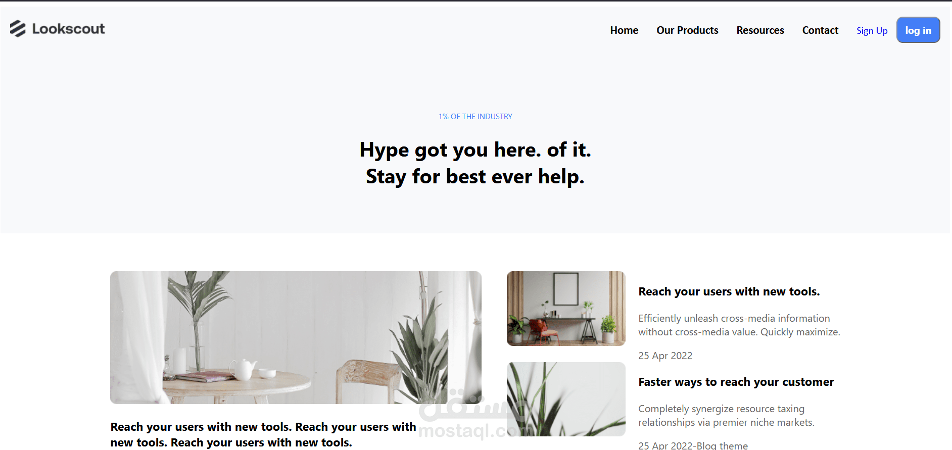 landing page using html and css
