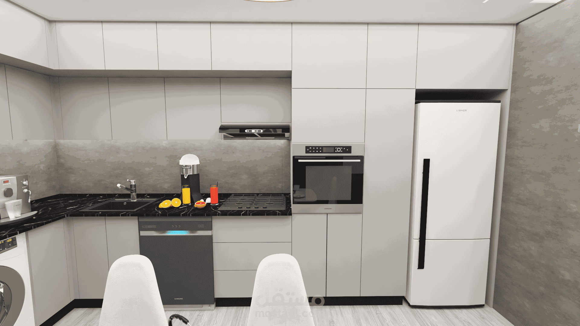 تصميم مطبخ بمساحة 12 م²