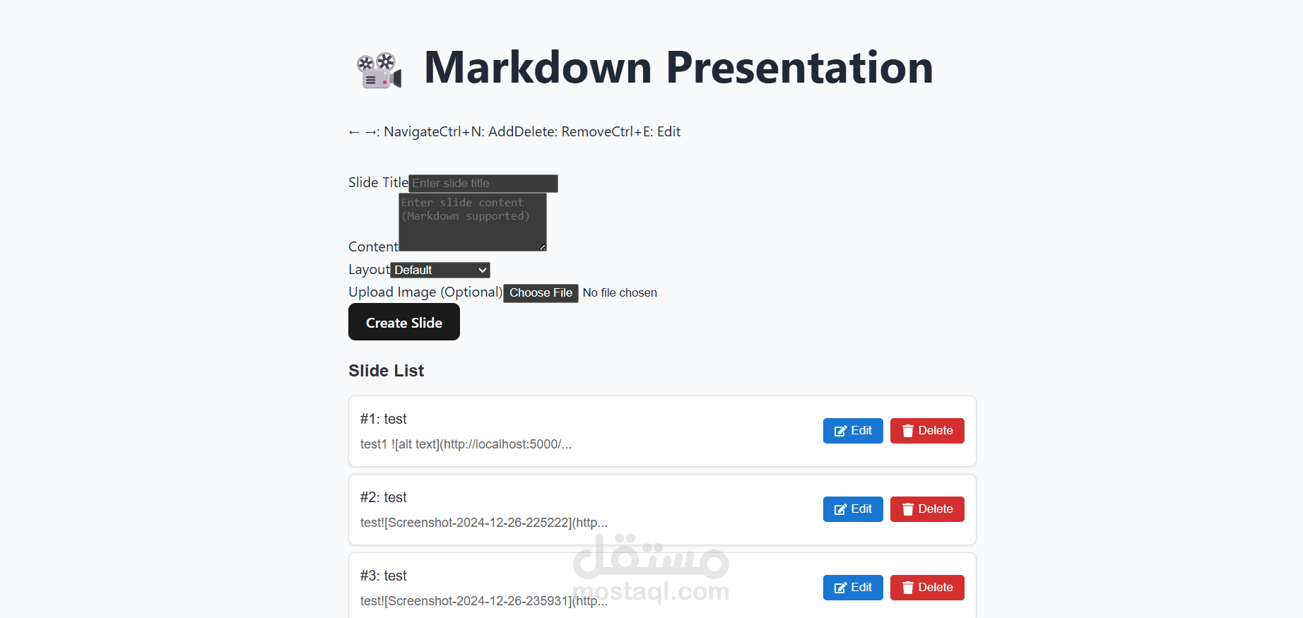 تطبيق ويب لإنشاء عروض تقديمية باستخدام Markdown