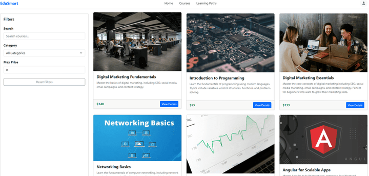 منصة تعليمية تفاعلية كاملة (Full Stack Web Application)