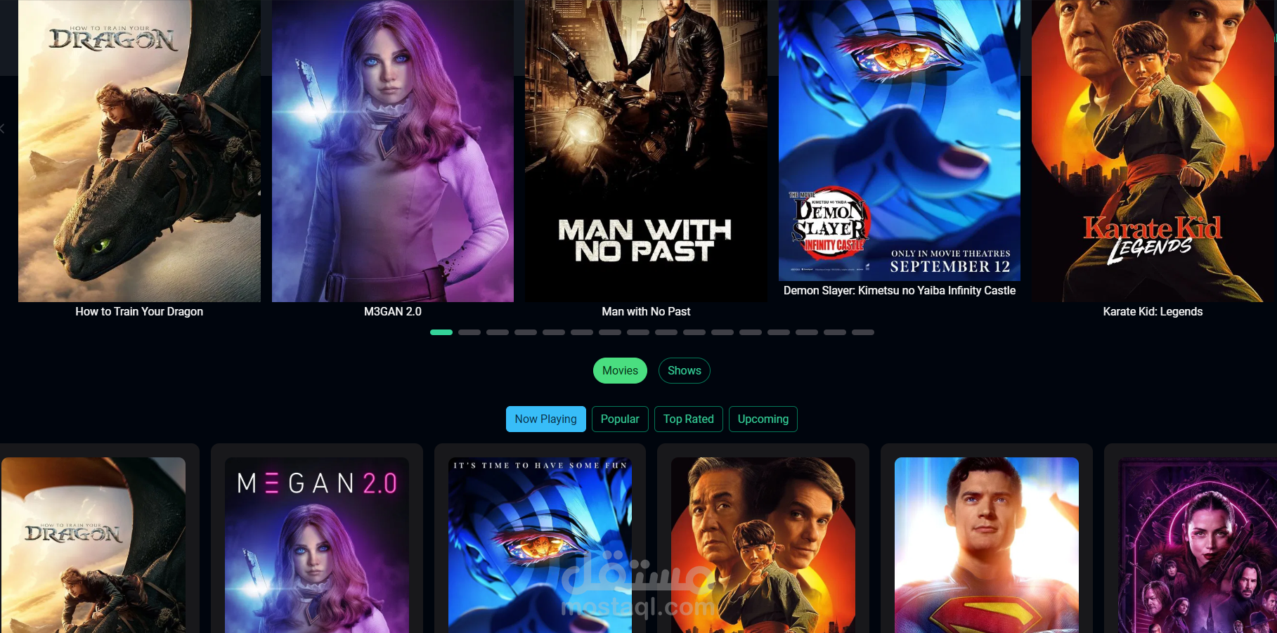Movie webpage using Angular