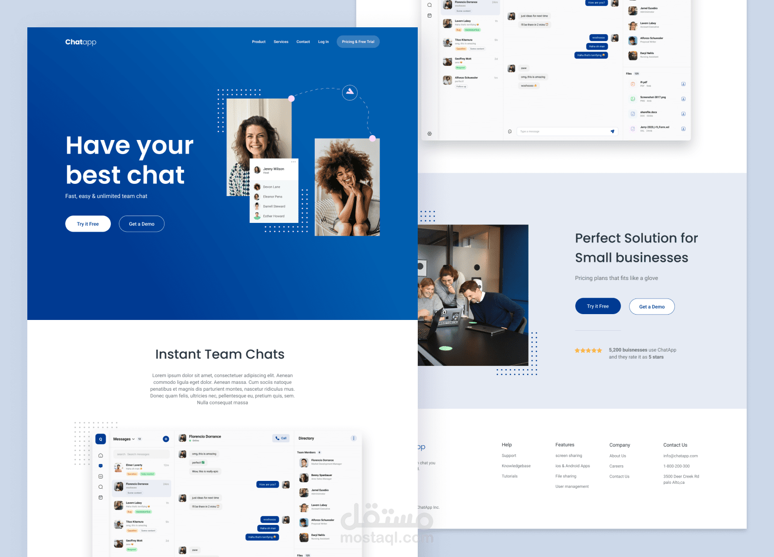 chatapp website design