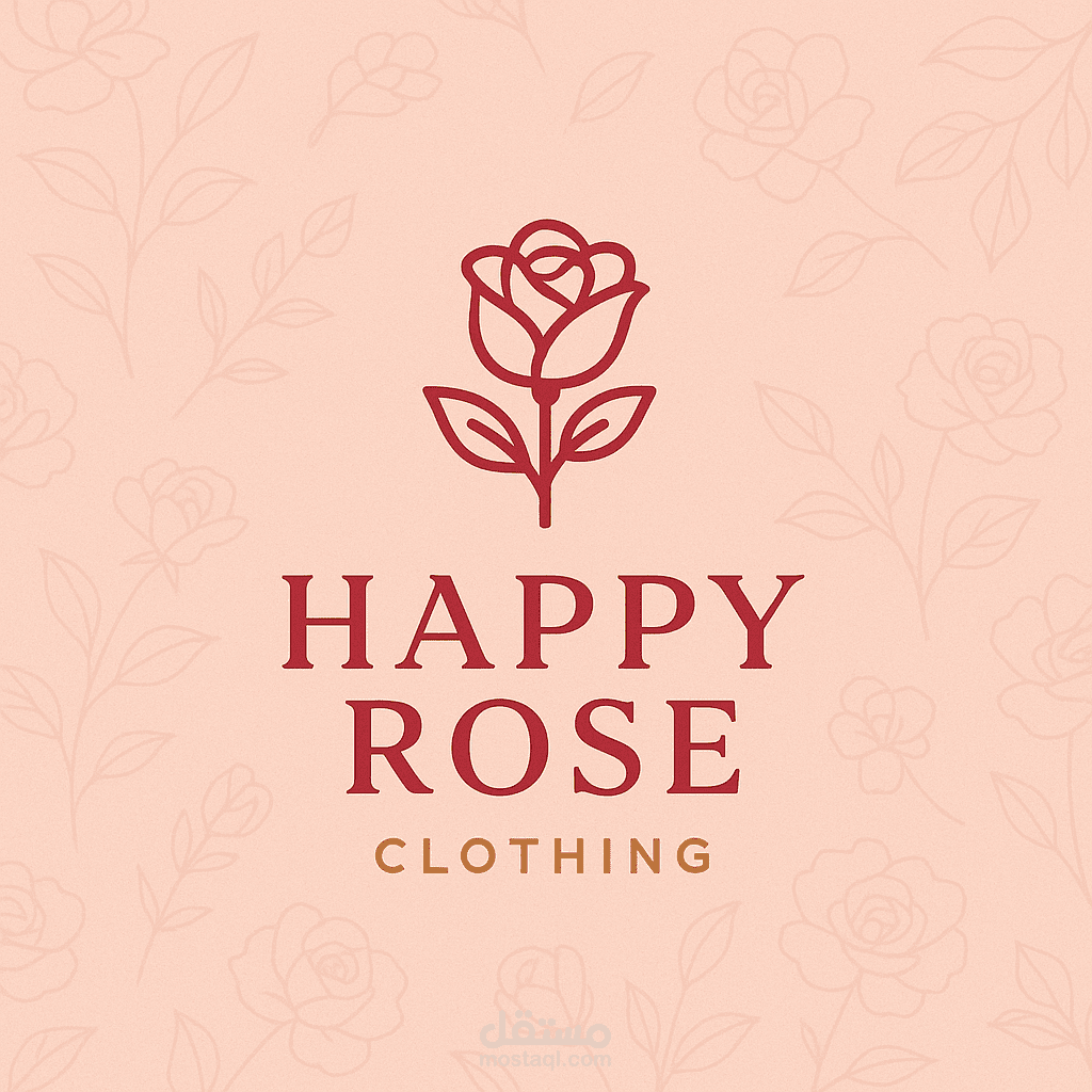 تصميم لبراند ملابس Happy Rose