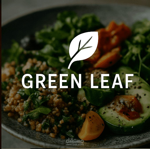 Green leaf, healthy food brand
