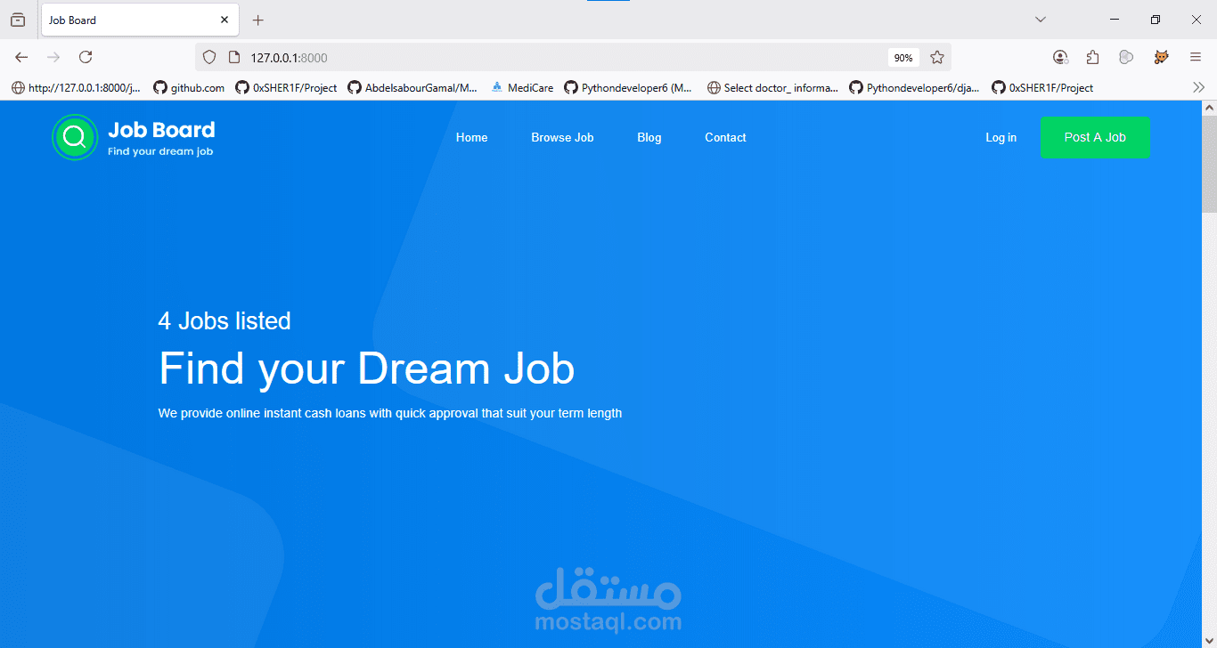 تطوير نظام إدارة وظائف باستخدام Django