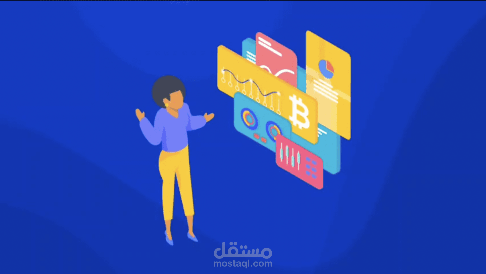 تصميم تريلر إعلاني لمشروع عملات رقمية