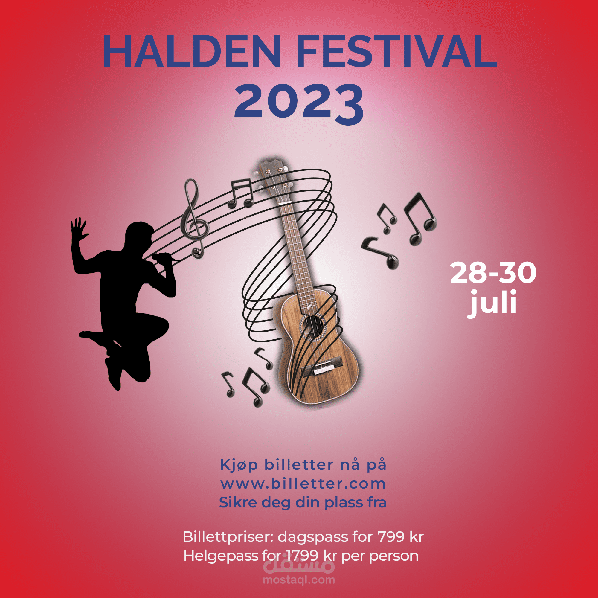 تصميم ملصق إعلاني لمهرجان Halden Festival 2023