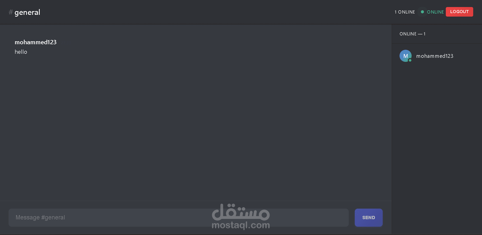 real-time Discord-themed chat app using MERN stack and Socket.io