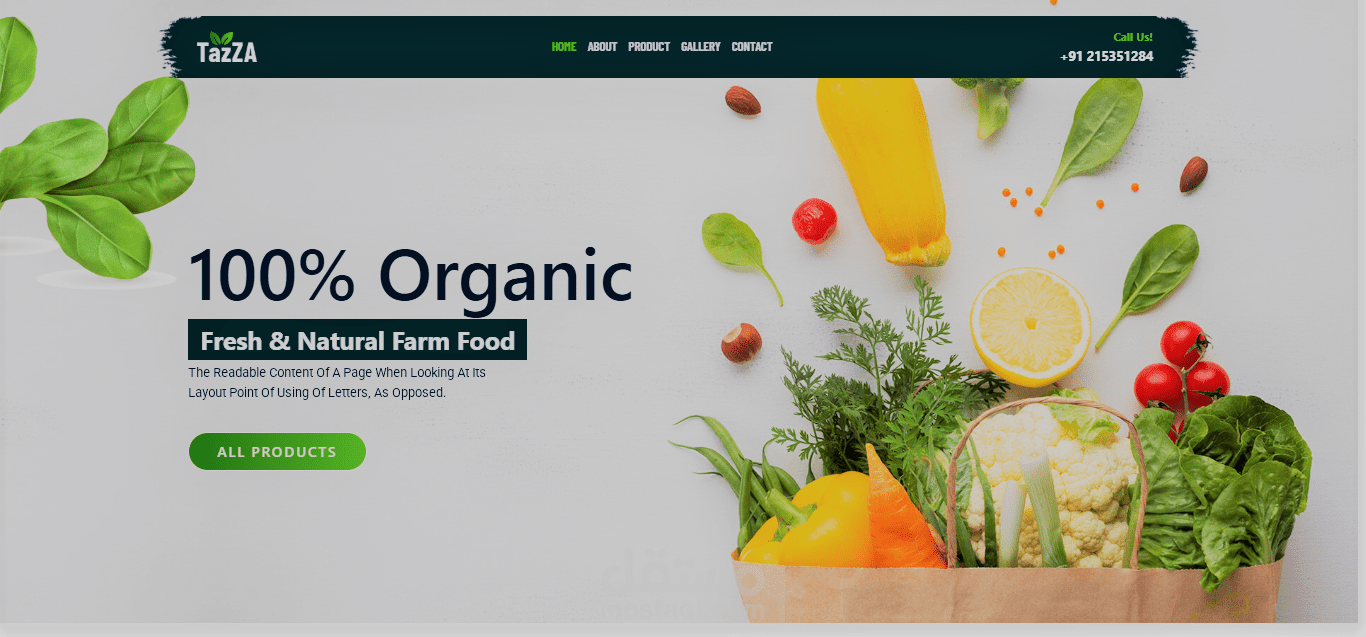 Modern Organic Farm Store Website