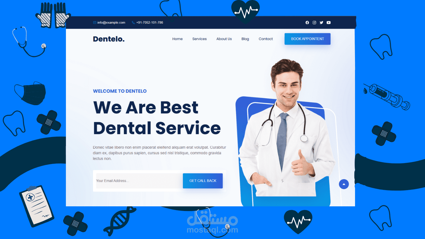 Custom-Coded Responsive Landing Page for Dental Clinic