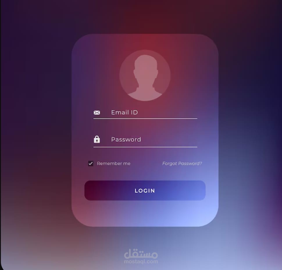 تصميم صفحة تسجيل دخول