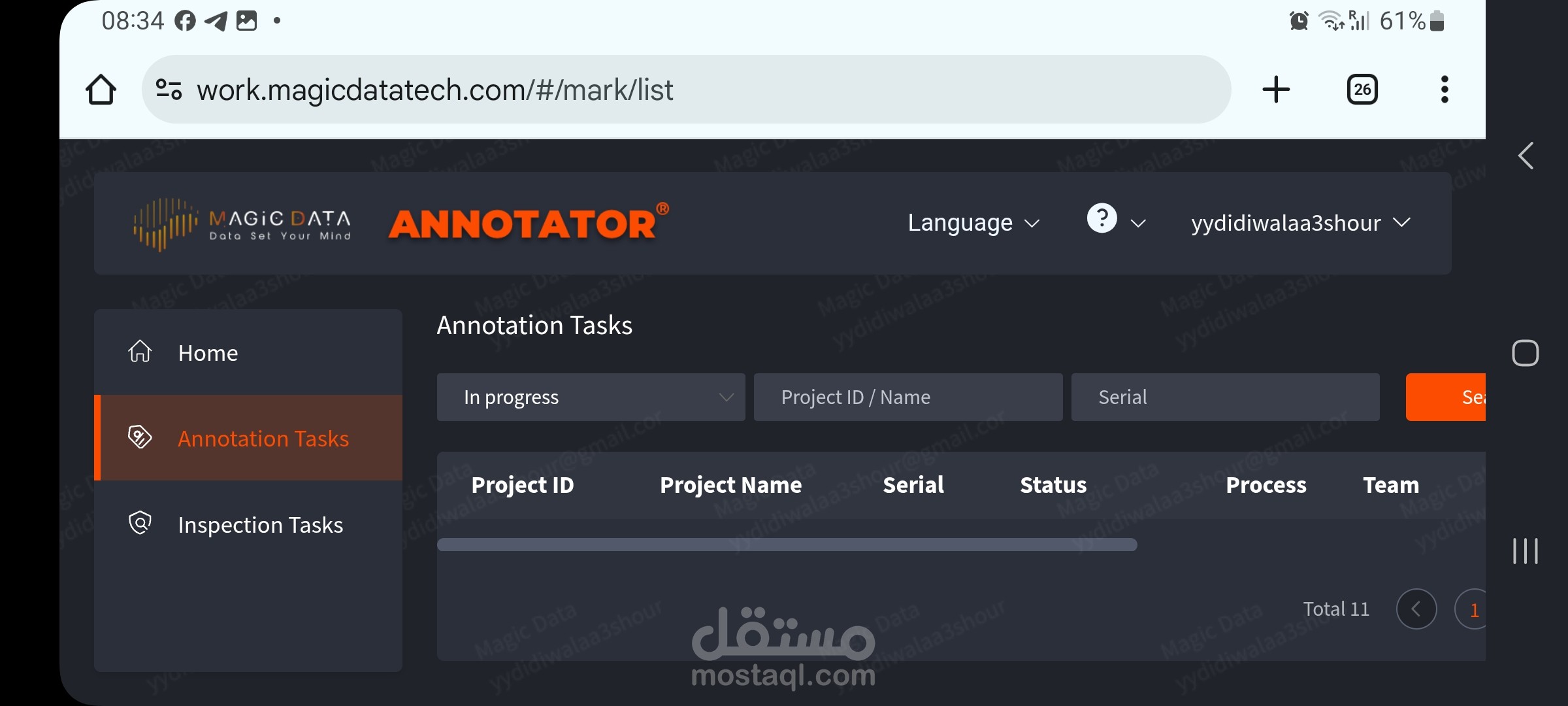 تدقيق لغوي على منصة ماجيك داتا