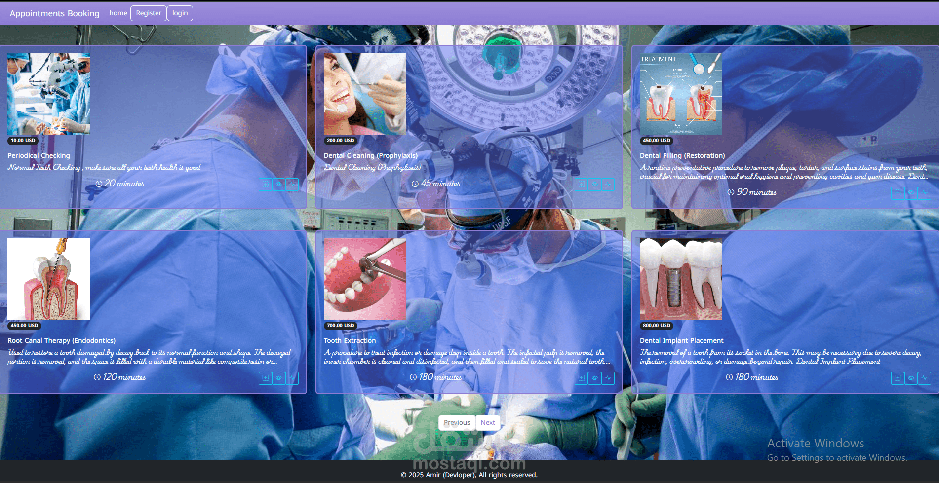dental clinic مشروع عيادة اسنان ( بنظام حجز مواعيد و دفع الكتروني )