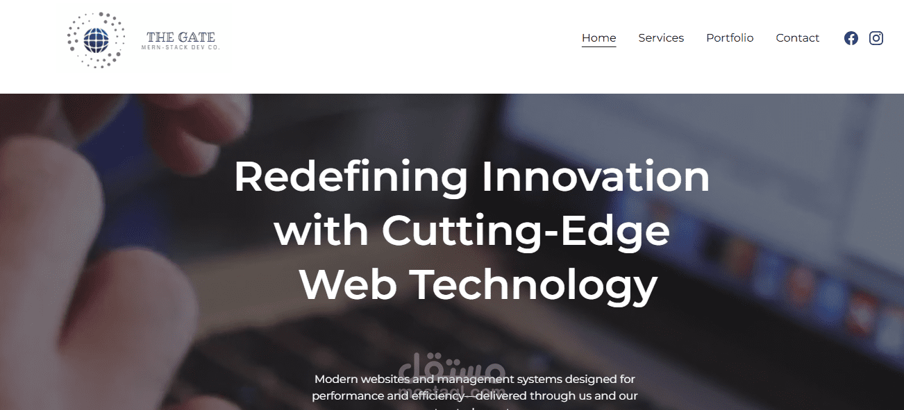 مشروع: موقع The Gate Tech – شركة حلول تقنية في مصر
