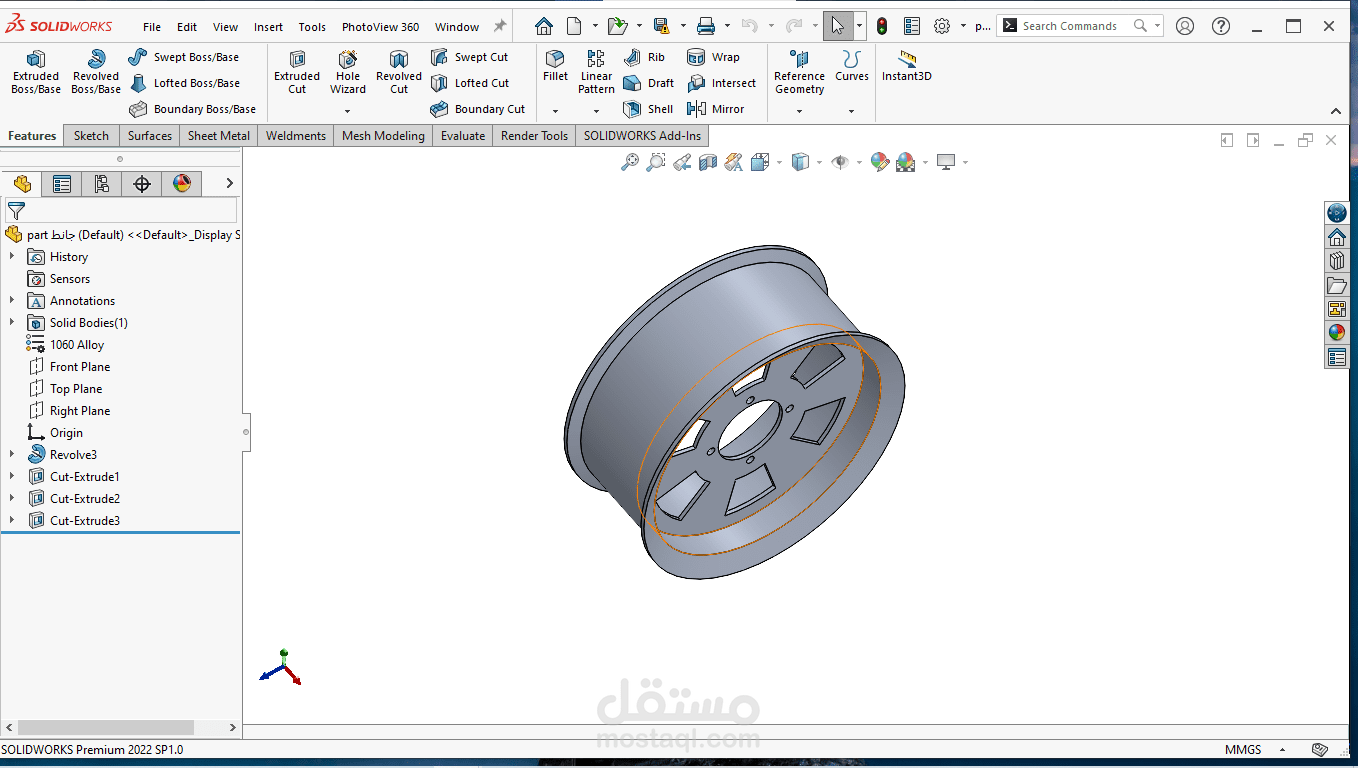 3D Car Rim (Wheel) Design – Automotive SolidWorks Project