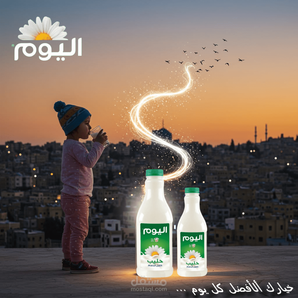 اعلان منتج حليب
