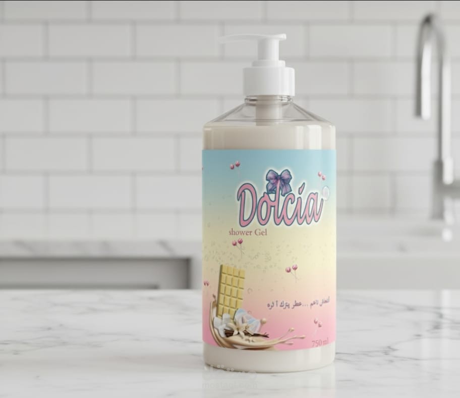 shower gel label design